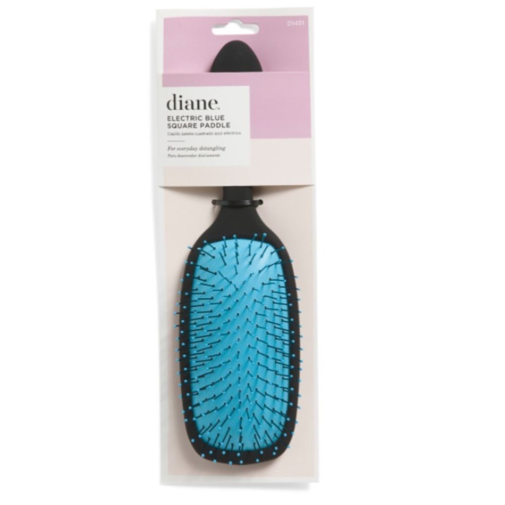 diane Square Paddle Black Blue Detangling Hair Brush